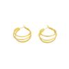 925 Sterling Silver Multi-layer Ring Hoop Earrings In European/American Retro Light Luxury Design for Women