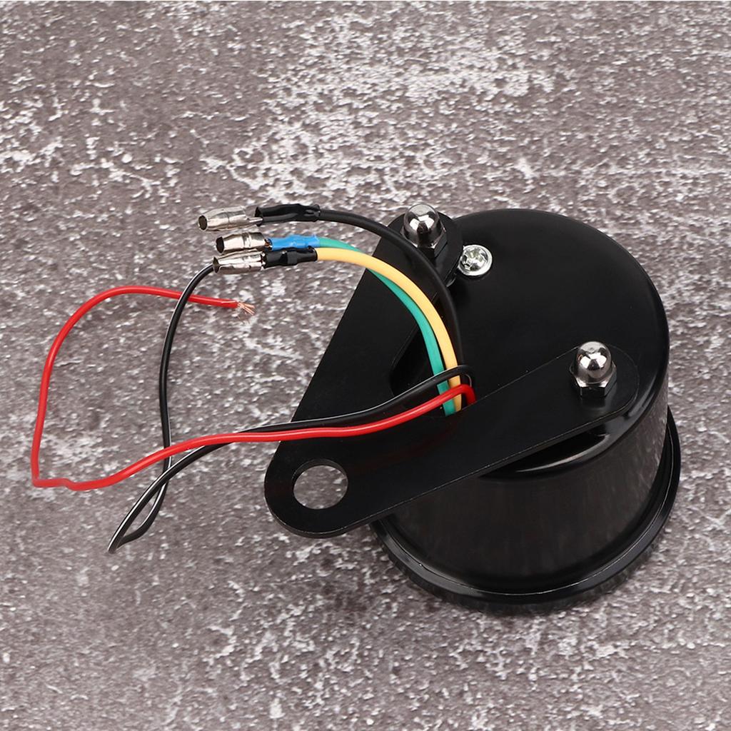 Motorcycle Backlight Tachometer Speedometer Aluminum Gauge ReplacementBlack Housing Black Dial
