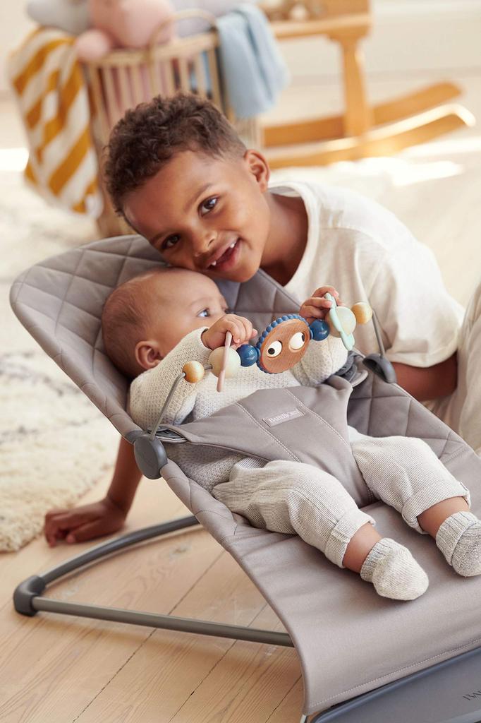 Japanese Product Wooden Bouncer for Ages 1 Month and Up BABYBJÖRN [Authentic Guarantee] Toy, Pastel, 080510,
