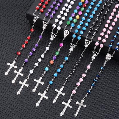 1 PC Teenage Girl Pendant Necklace Set Various Styles Cross Rosary Rosary Beads Catholic Necklace