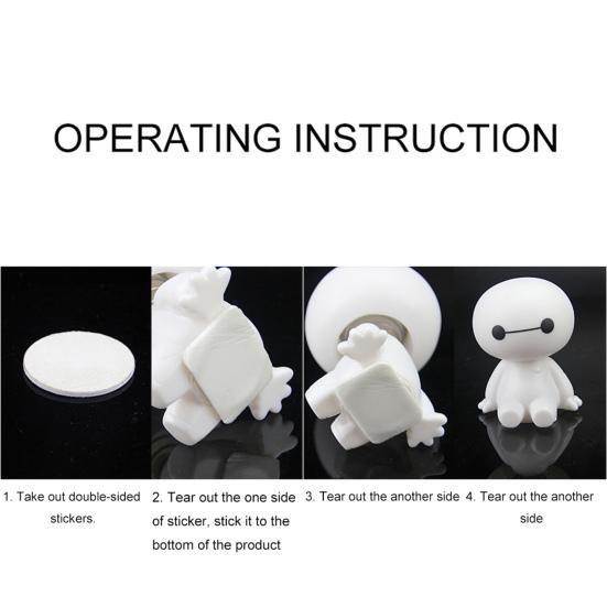 Car Auto Shaking Baymax Doll Head Action Figures Toy Collectible Ornament Decor