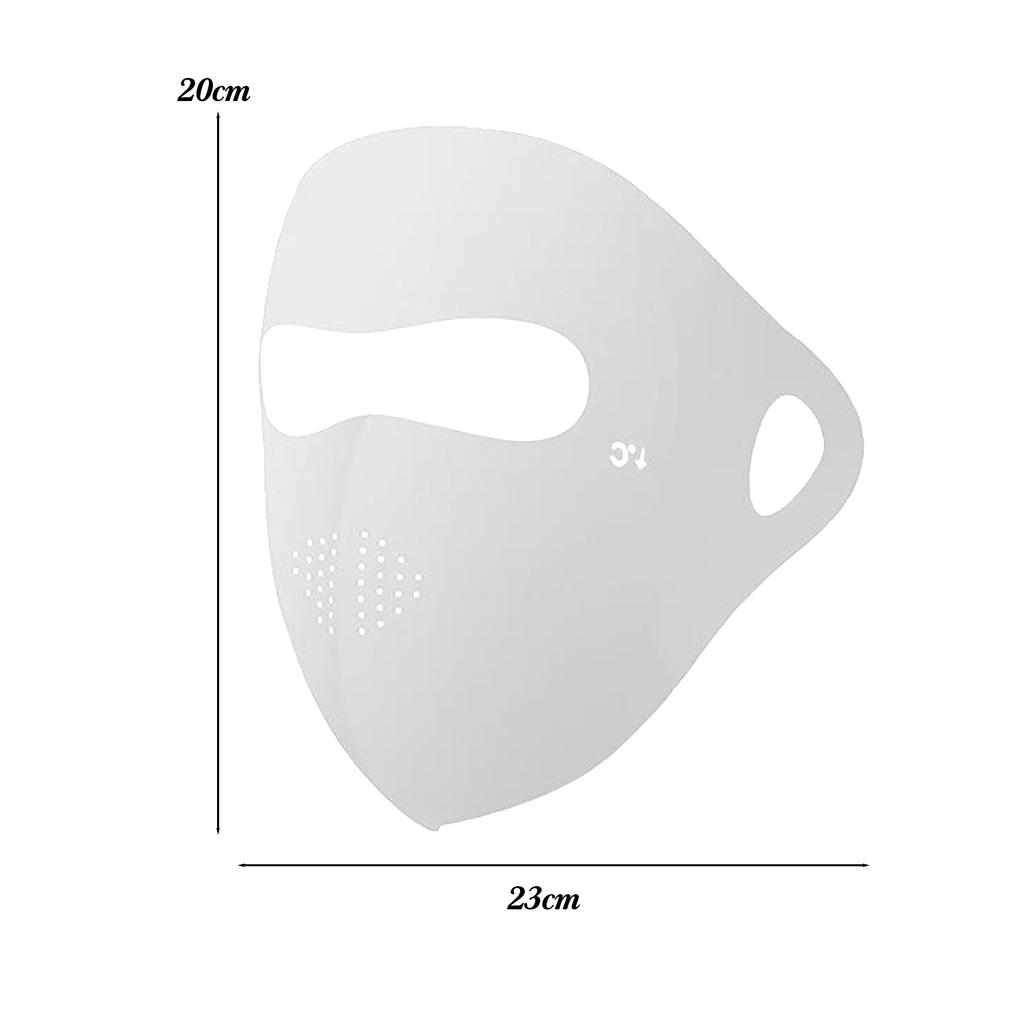 New Summer Ice Silk Sunscreen Mask Full Face Sun Protection Mask Forehead Thin Section Breathable Anti Ultraviolet Face Masks