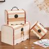 Large Capacity Solid Wood Piggy Bank with Lock for Children