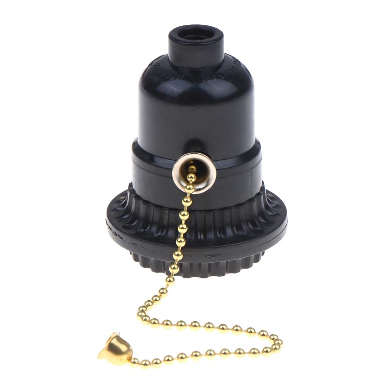 Pull Chain E26 E27 Lamp Socket Adapter Pull Switch Light Bulb Base Tool-Free Install for Home DIY Lighting Projects