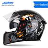 Jiekai Full Face Electric Motorcycle Helmet - Unisex, All-Season Racing Safety