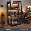 Zhaoran 4-Tier Steel-Wood Storage Shelf