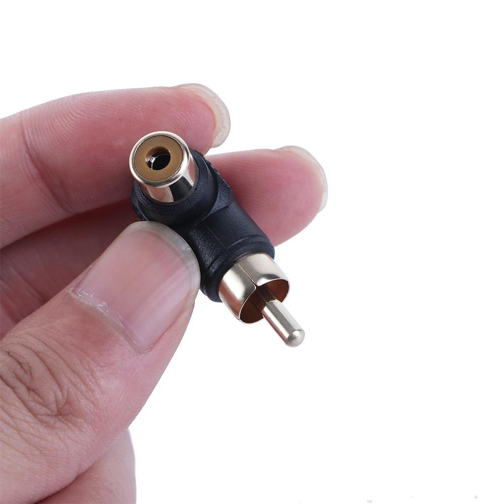 Degree Converter L Splitter Right Angle Male To Female Audio Adapter RCA Connector Plug RCA Adapter