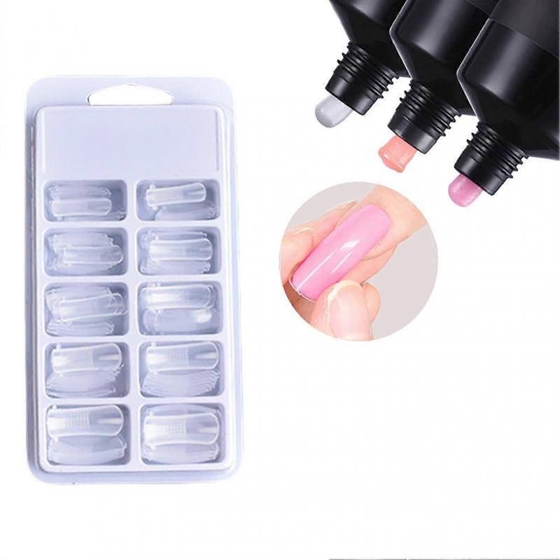 Nail Extension Kit Nail Art Tools Starter Set With 15ml Poly Nail Gel UV Lamp