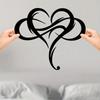 Black Iron Heart Wall Decor Metal Infinity Heart Decor Perfect Heart Wall Art  Modern Home