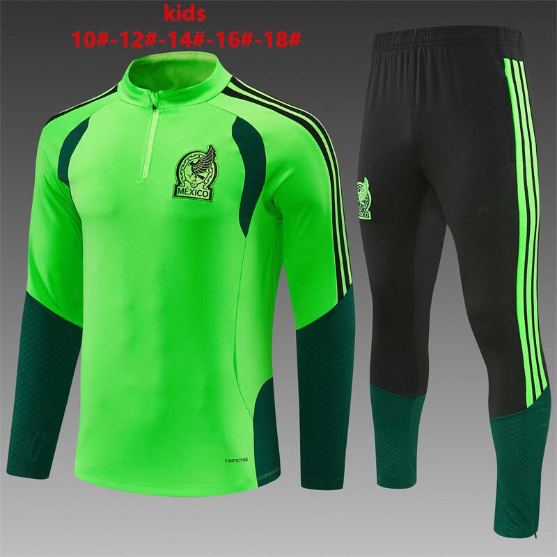 2627 World Cup Kids' Long-Sleeve Half-Zip Training Set - National Team Football Uniform, Quick-Drying & Breathable