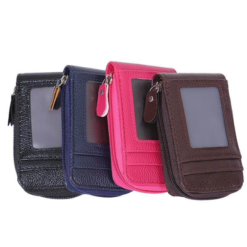 Porta carte multi-slot vintage piccolo portafoglio donna uomo business banca carta di credito borsa porta monete uomo portafoglio in pelle con cerniera