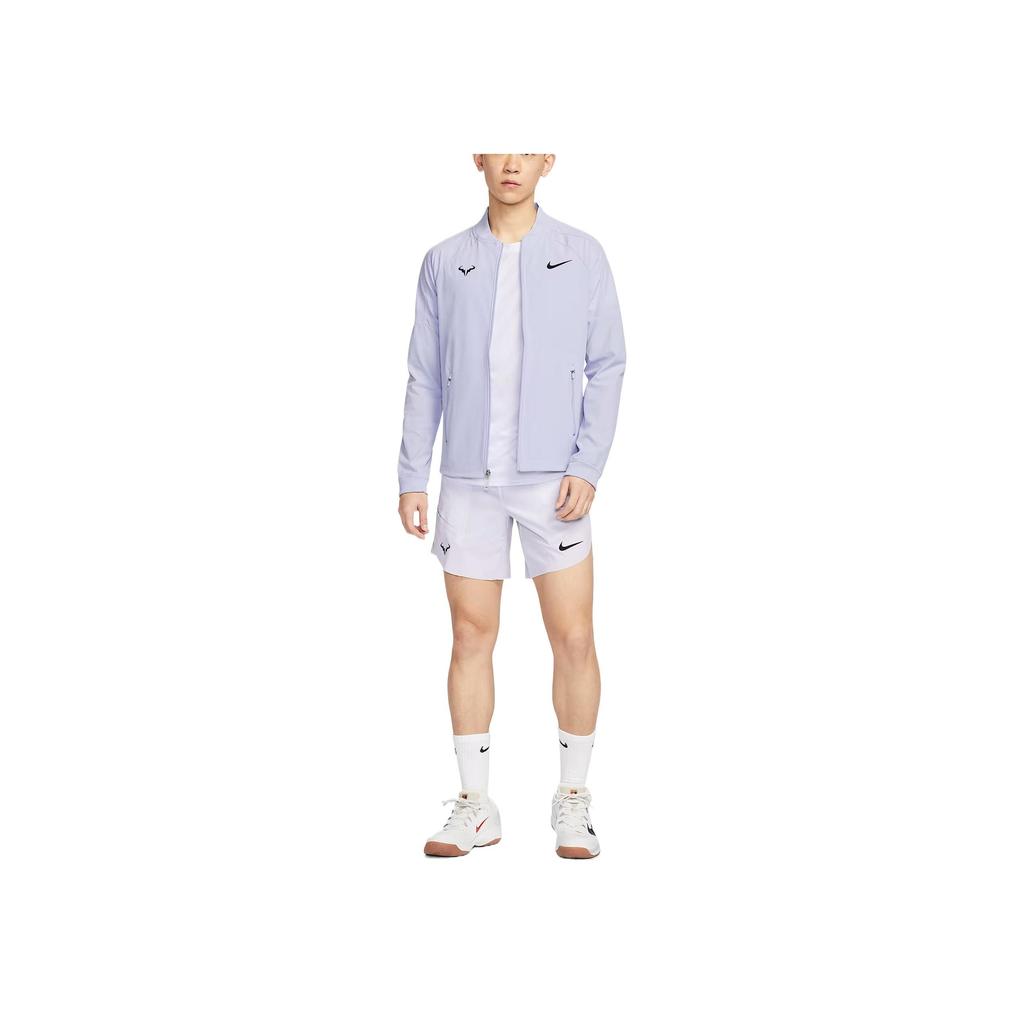 Nike Giacca Dri-FIT Rafa Confortevole alla Moda Minimalista Versatile Tinta Unita Uomo Giacca Viola Chiaro DV2886-057