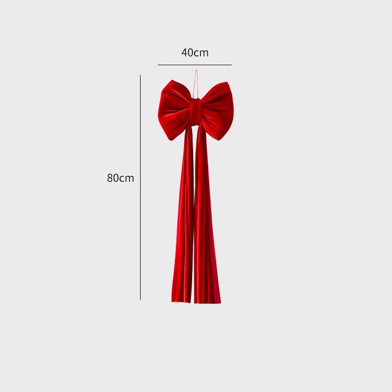 NUCHI Velvet Super Large Christmas Tree Bow Decoration Pendant