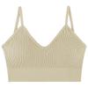 Women Seamless Deep U Backless Bralette Wireless Removable Padded Bra Breathable Crop Top