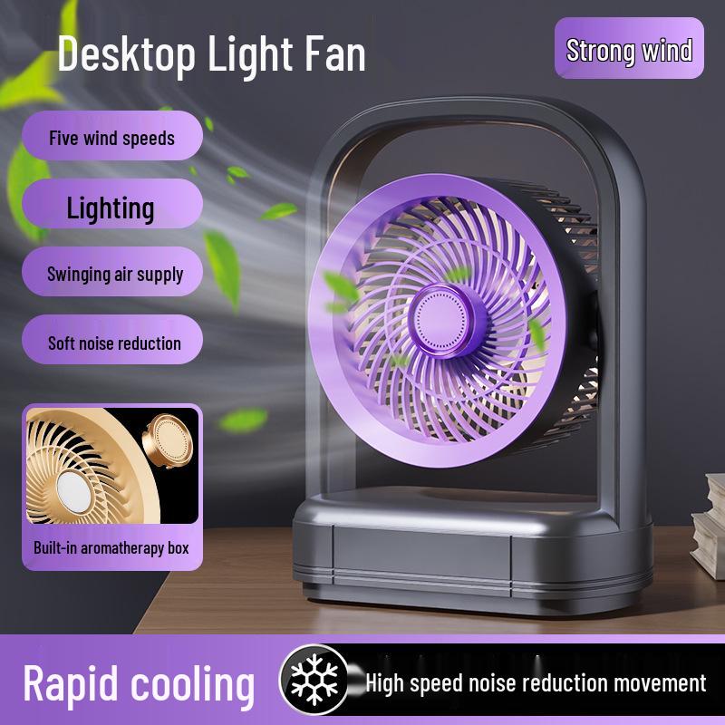Compact Energy-Saving Low-Noise Desktop Fan for Strong Wind and Portable Air Circulation
