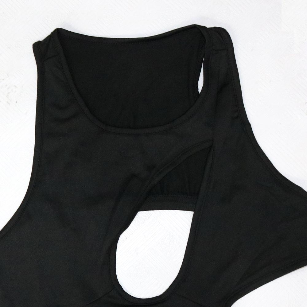 Backless Sleeveless Mid-Length Sexy Hollow Out Dress for Women 