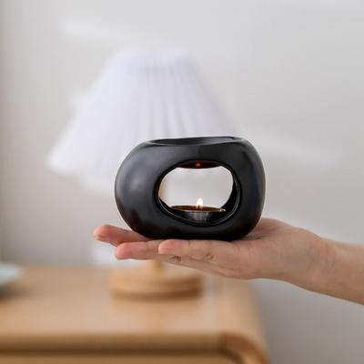 Fragrant Seat Ornament Ceramic Essential Oil Burner Minimalist Decorative Incense Burner Modern Candle Heating Holder Bedroom