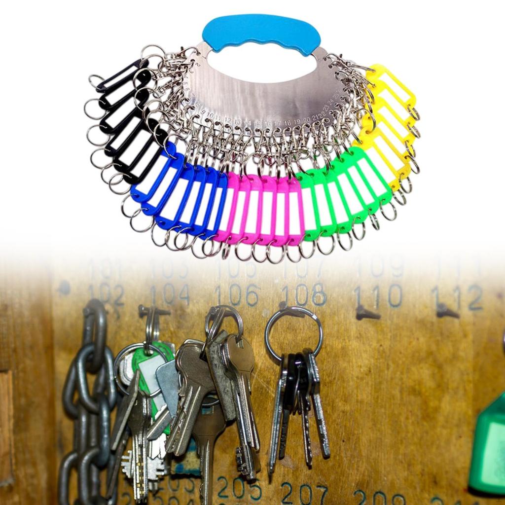 Key Organizer Keychain Holder and 30 Label Tags Lightweight Management