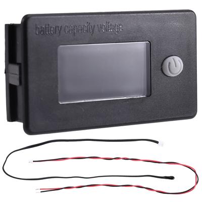 A03Z-Golf Cart For Rv Vehicle Battery Meter LCD Display Volt Meter 10-100V Voltage Meter Temperature Gauge For Car Yacht