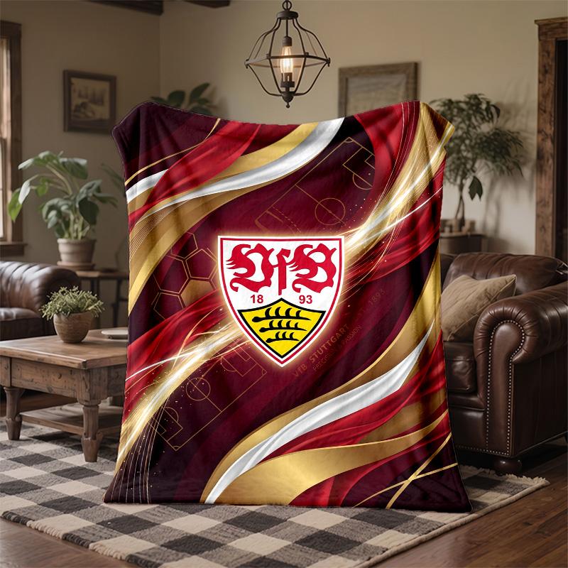Couverture Flottée VfB Stuttgart Football Douce Chaude Jeté de Canapé Lit Pour Maison Bureau Chambre à Coucher