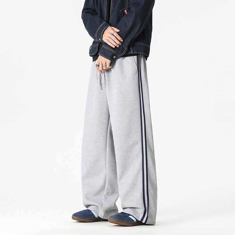 Spring and Autumn New Men's Sweatpants Straight Loose Wide-leg Casual Pants