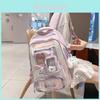 Nylon School Backpack With Large Capacity And Stylish Design For Daily Use
