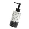 Wiederverwendbare 300ml Keramik Marmor Lotion Spenderflasche Elegant Leere Flasche Leicht zu Tragen für Badezimmer- & Küchengebrauch