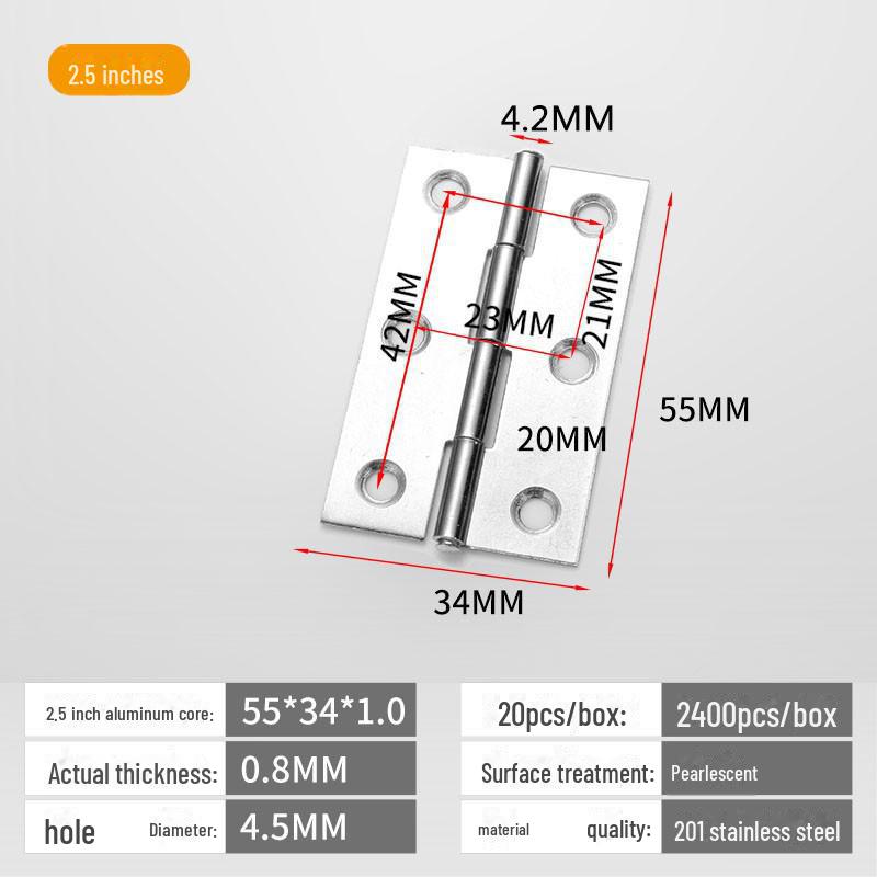 Scharniersatz für Schranktüren und Fenster aus Edelstahl 304