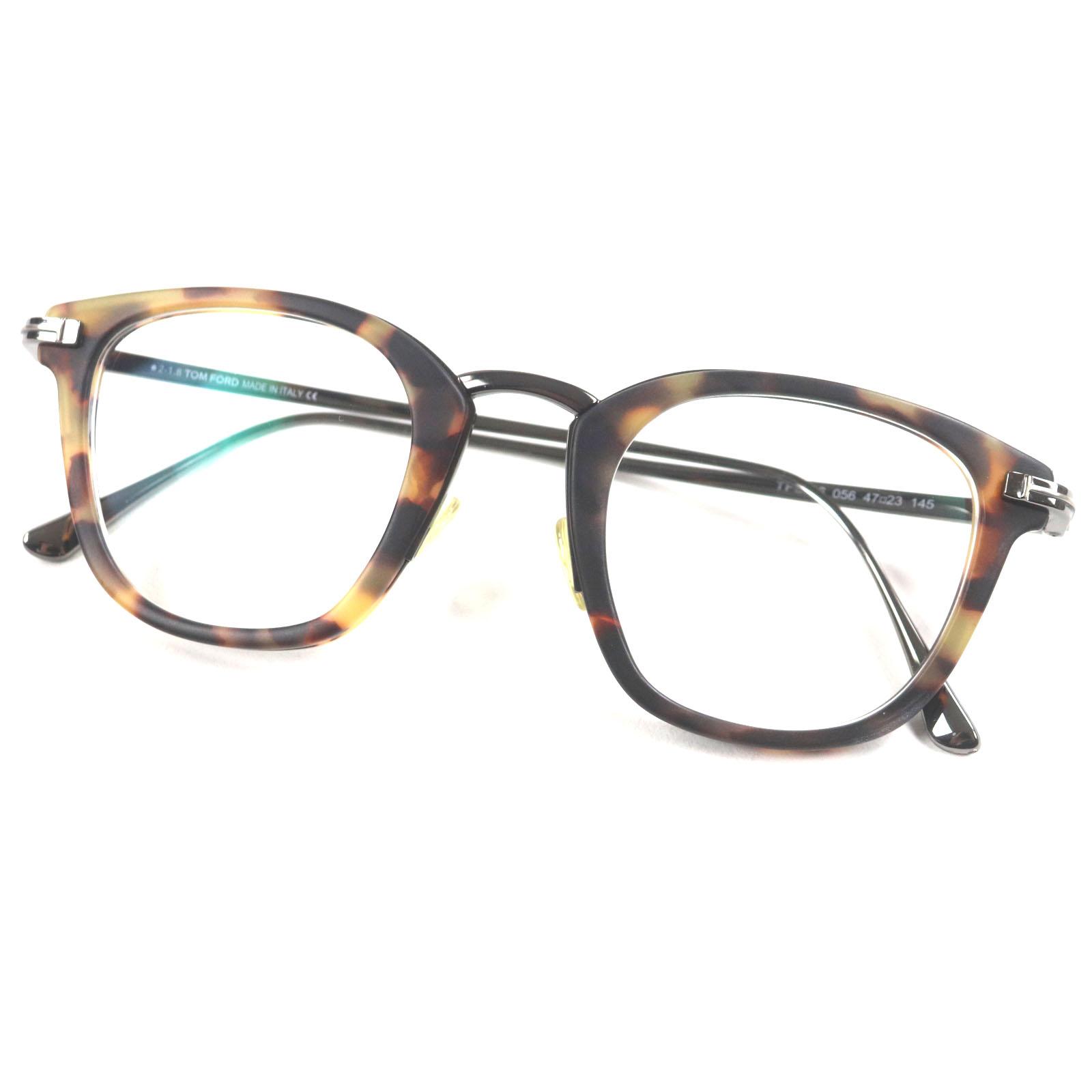 

Excellent TOM FORD Glasses Marble Pattern Wellington type Brown mens TF5496 056 Used