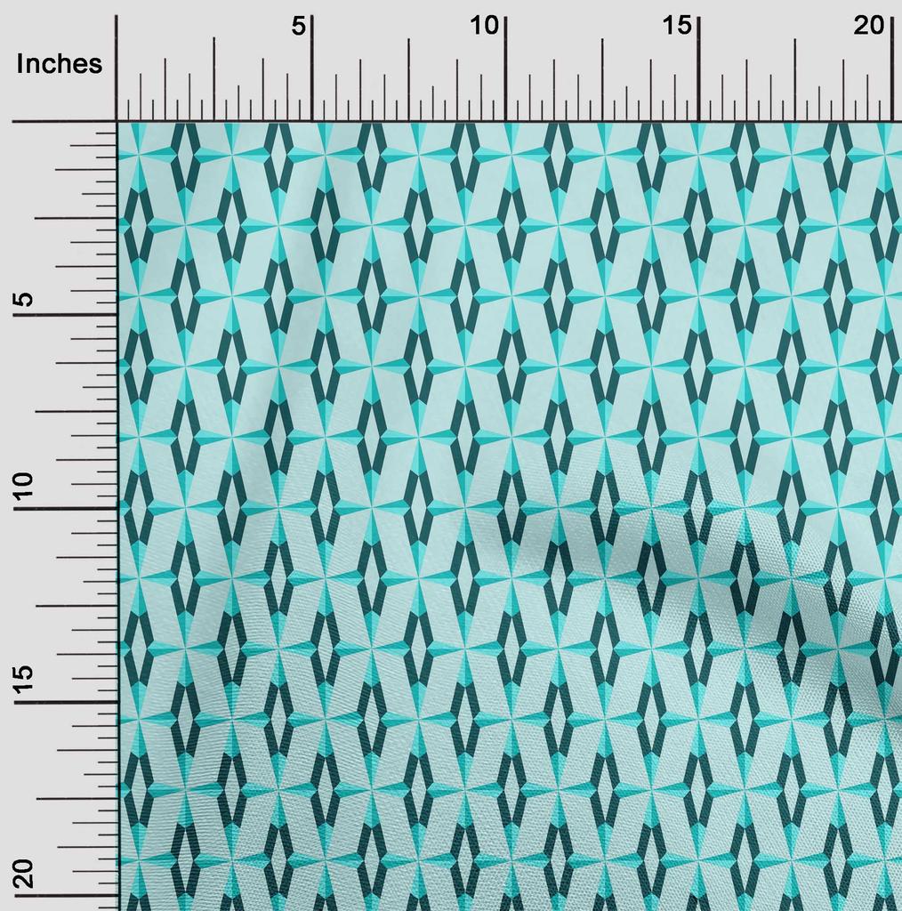 oneOone Cotton Flex Fabric Diamond Geometric Print Fabric By Yard 40 Inches