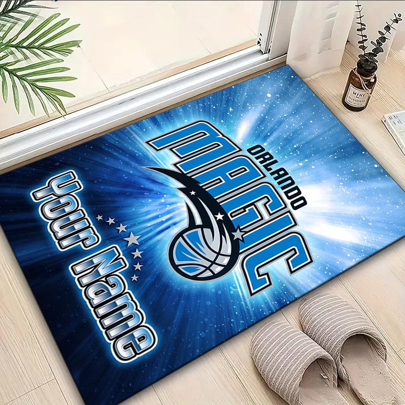 Custom Name Rug Orlando basketball Team Area Rug Suitable for Indoor And Outdoor,Carpets for Homes, Offices,Living Rooms,Home Decor,Christmas Gift