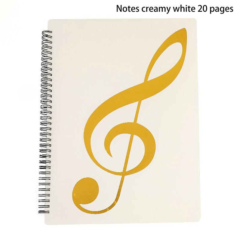 Flexible 20 Pages Piano Music Score Folder A4 Music Book Clip Sheet Note Folder Piano Paper Sheets Music Binder For Practice