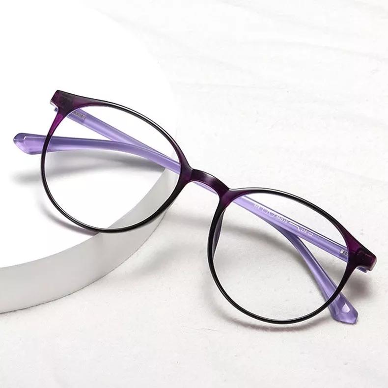 Ultralight Anti Blue Light Reading Glasses Women Fashion Elegant Purple Round Presbyopia Glasses Anti-Fatigue Glasses Magnifier