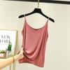 Modal Small Suspender Women's Solid Color V-Neck Sleeveless Slim Bottom Vest Wear Inside Top Shot Can Be Weared Outside