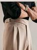 Men's High Waist Italian Gurkha Trousers - Business Formal Non-Iron Straight Leg with Paris Buckle