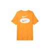 Nike Spliced Logo Letter Print Round Neck Casual Short Sleeve T-Shirt Men Tops Orange DM6410-886