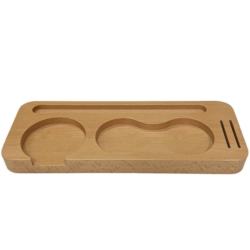 Natural Grinder Base Espresso Tamper Stand Solid Coffee Tamper Bases Wood Material Must Have Tool for Coffee Enthusiasts 1