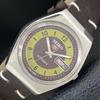 5 AUTOMATIC VINTAGE JAPAN 6309A MENS PURPLE COLOR DIAL WATCH A702722-1 R210-a702722