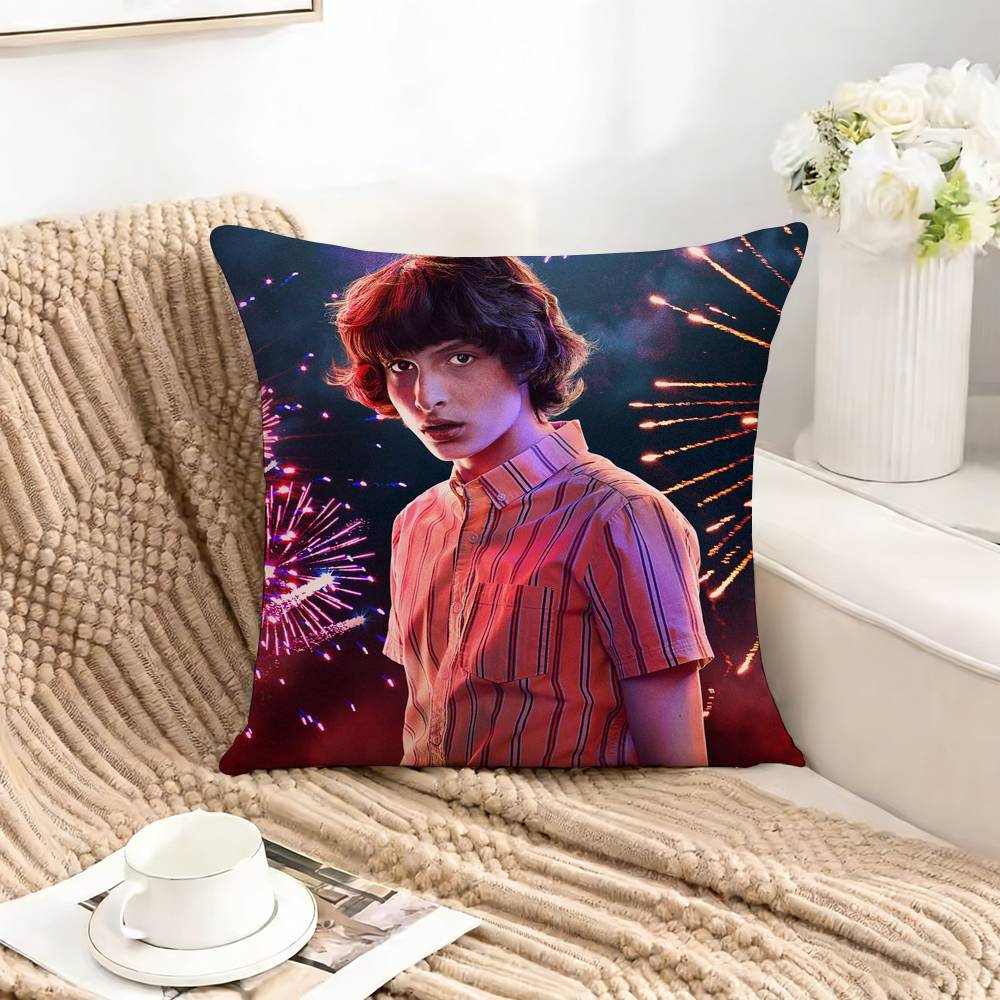 Cool FFinn WWolfhardFW Square DoubleSided printed Pillow Case Bedroom Bedside Pillow Sofa Cushion Cover