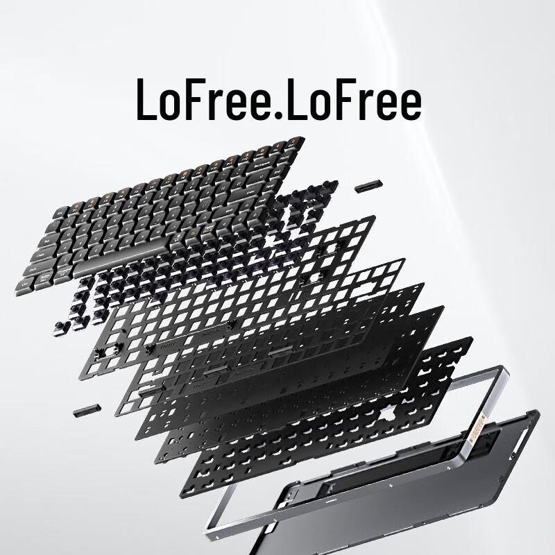 LOFREE Xiao Shun 84-Key Low-Profile Gasket Mechanical Keyboard