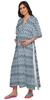 Moomaya Womens Long Maternity Kimono Sleeves Button Down Maxi Dress Kaftan