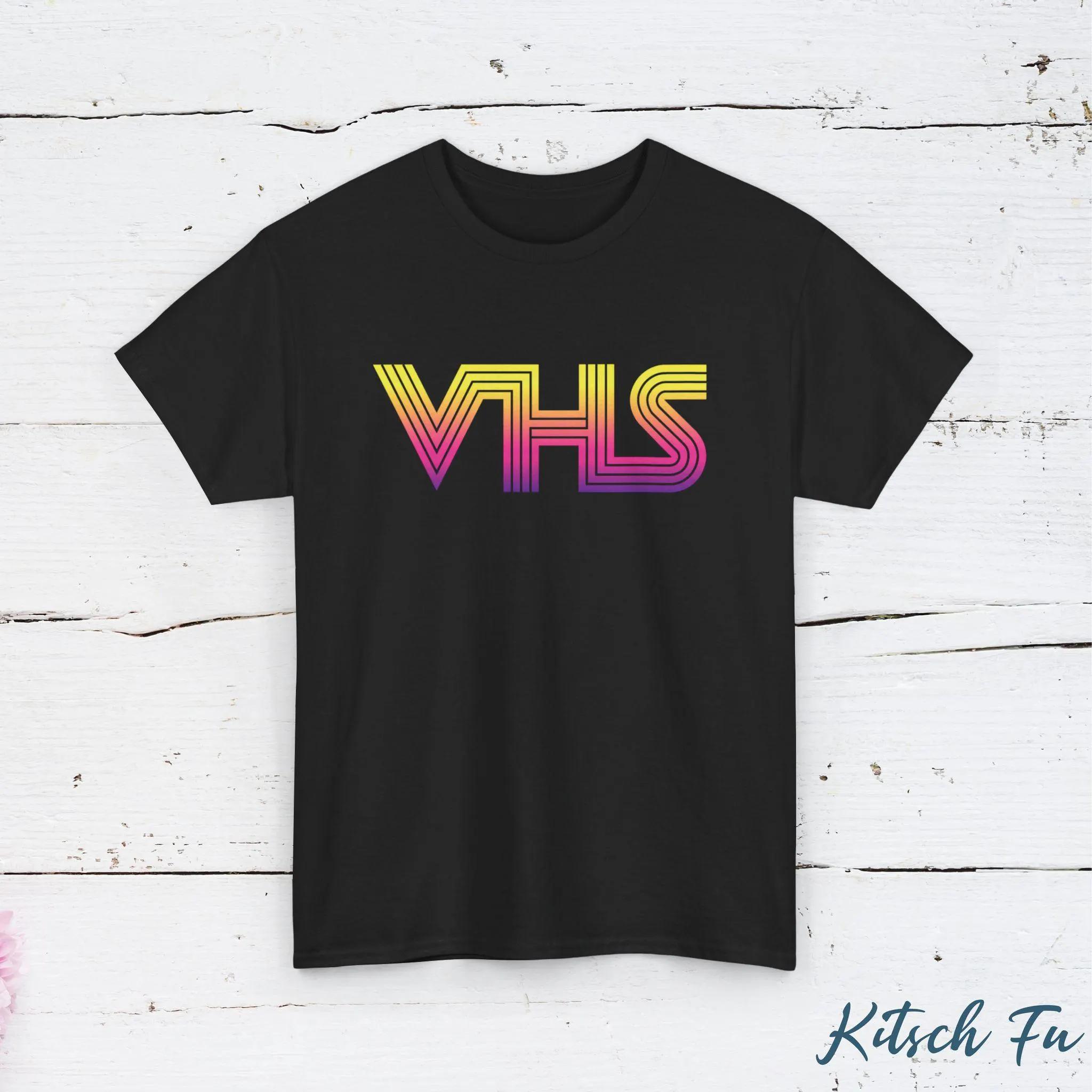 

Retro VHS Logo Tshirt A Musthave Summer Tshirt for Fans of Nostalgic 80s Movies A Casual Shortsleeved Street Fashion S