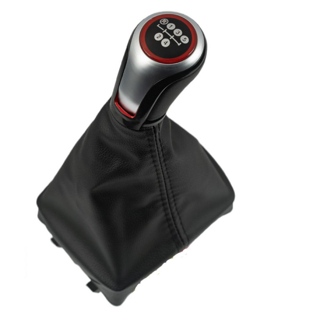 5/6 Speed Car Gear Shift Knob With Gaitor Boot Cover For Volkswagen VW Polo 9N 9N2 2002 2003 2004 2005 2006 2007 2008 2009