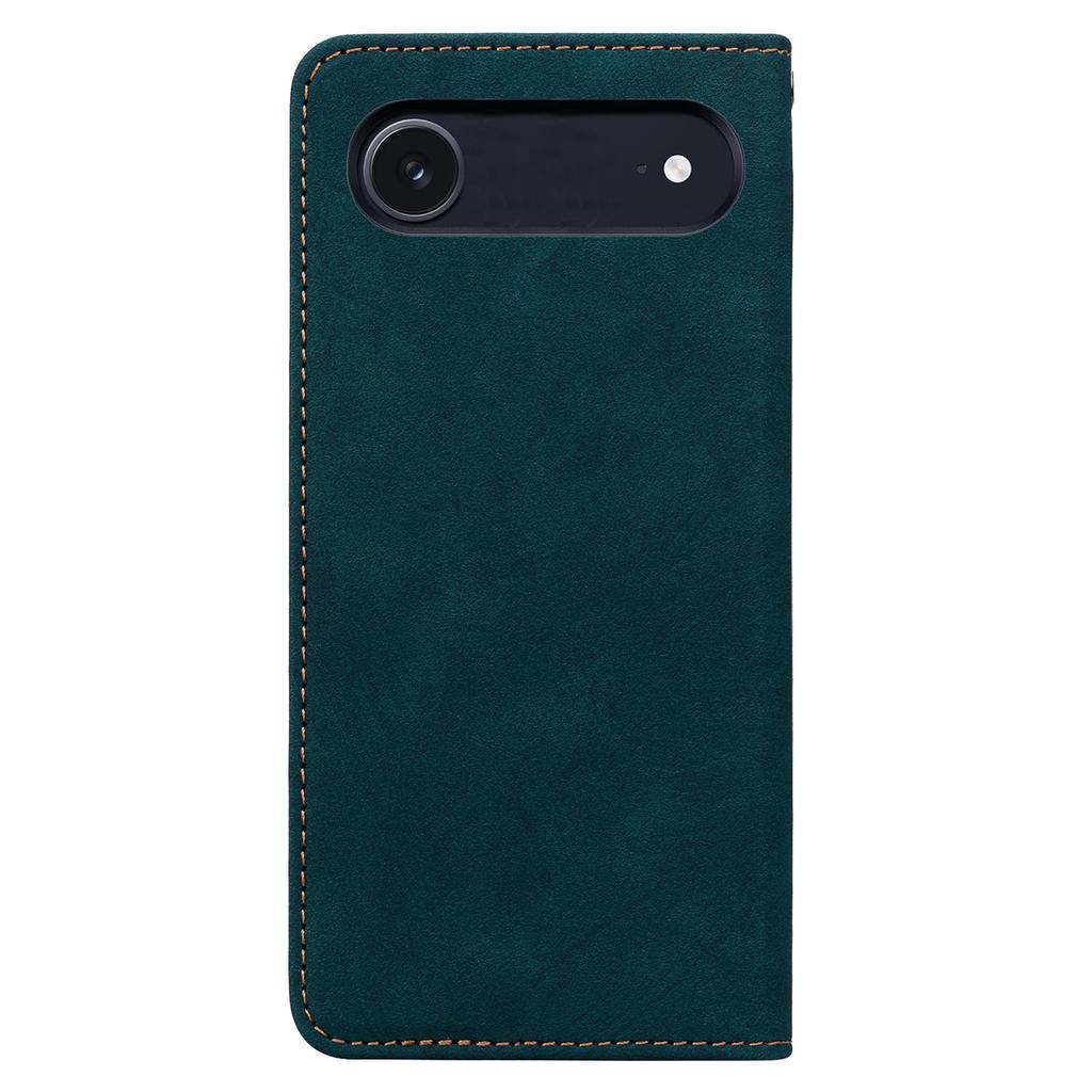 For iPhone 17 Air Case Lines Pattern Wallet Leather Phone Cover with Strap