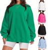 2023 Women's Oversized Loose Hoodie Sweatshirt - Long Sleeve Round Neck Pullover
