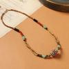 Retro style collarbone chain Exotic Nepalese short necklace Niche Tibetan accessories women