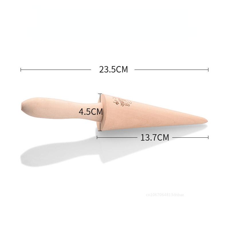 Massivholz Frühlingsrolle Eistüte Form Spirale Croissants Creme Horn Formen Omelett Waffel Roller Gebäck Form Küche Zubehör