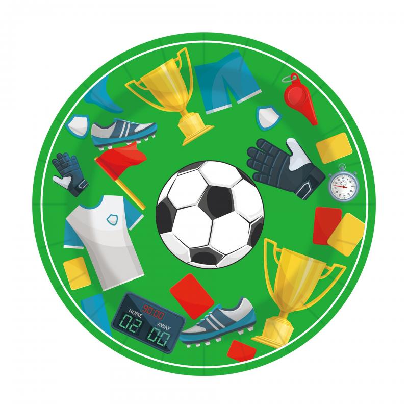 World Cup Party Decorations Set, Disposable Paper Plates Cups Banner Tablecloth, Soccer Theme Birthday Party Supplies