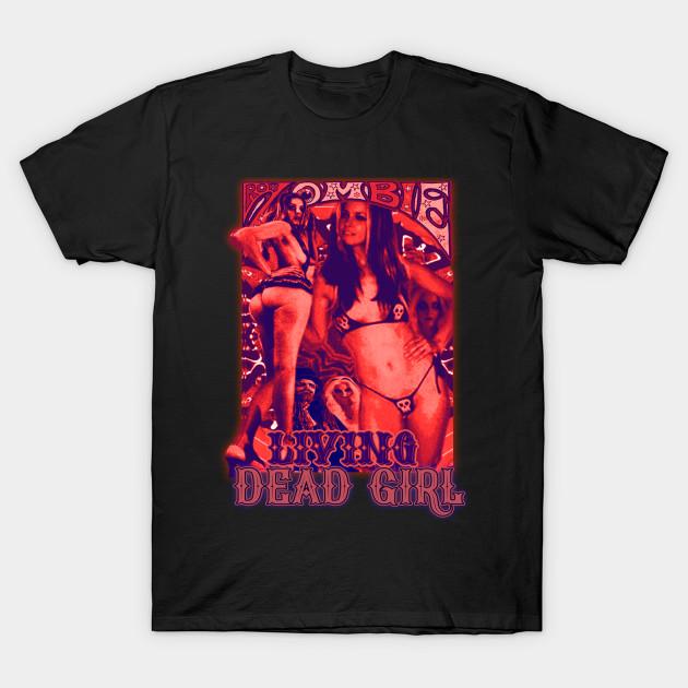 

Men Black Print T-shirt Living Dead Girl No-Cut Transfer Paper Print Cotton Tshirt - Men s Summer Cotton Graphic Tee S разноцветный