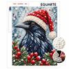 Christmas Crow Pearl Painting Kit with Frame Sparkling Bead Canvas Romantic Festive Wall Decor and Perfect Artistic Gift for Women